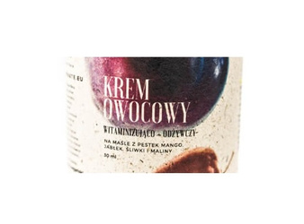 Krem OWOCOWY z masłem z pestek mango, jabłek, śliwek i malin 3 ml
