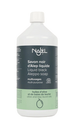 Wielofunkcyjne czarne mydło gospodarcze z Aleppo w płynie