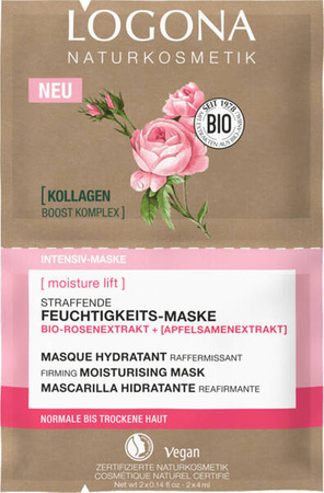 [moisture lift] Maseczka nawilżająca z bio-różą i wyciągiem z pestek jabłek