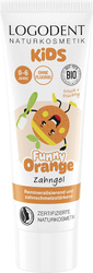 LOGODENT KIDS Żel do zębów dla dzieci 0-6 bez fluoru FUNNY ORANGE