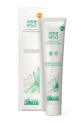 Maseczka-peeling z zieloną glinką, irysem i różą damasceńską
